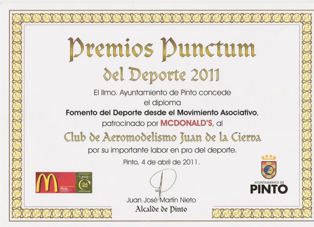 Diploma Ayto Pinto